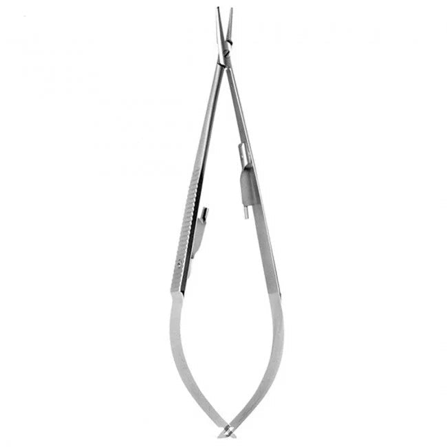 9 1/2 FineTouch Castroviejo Micro Needle Holder  curved w/ lock