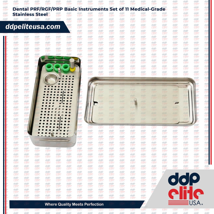 Dental PRF/RGF/PRP Basic Instruments Set of 11 Medical-Grade Stainless Steel Ddp Elite USA