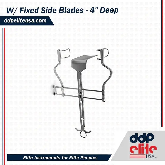 Abdominal Retractor W/ Fixed Side Blades