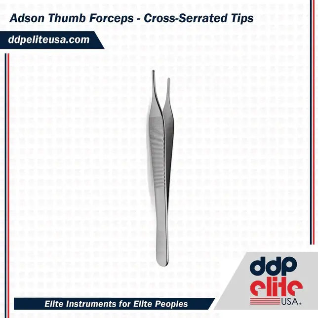 Adson Thumb Forceps Cross Serrated Tips