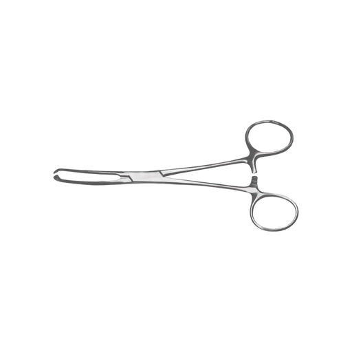 Allis Tissue Forceps #615, Curved, 5mm Wide Tip, 4 X 5 Teeth, 15cm - ddpeliteusa