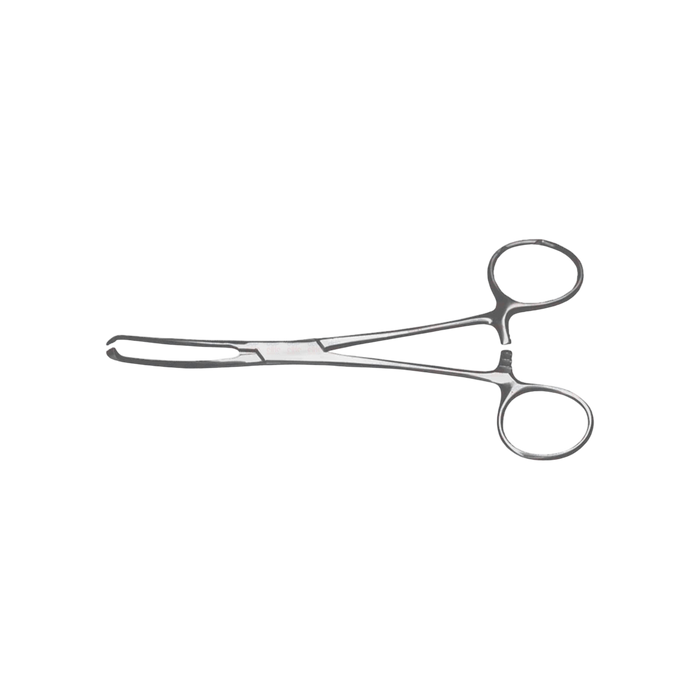 Allis Tissue Forceps #615, Curved, 5mm Wide Tip, 4 X 5 Teeth, 15cm - ddpeliteusa