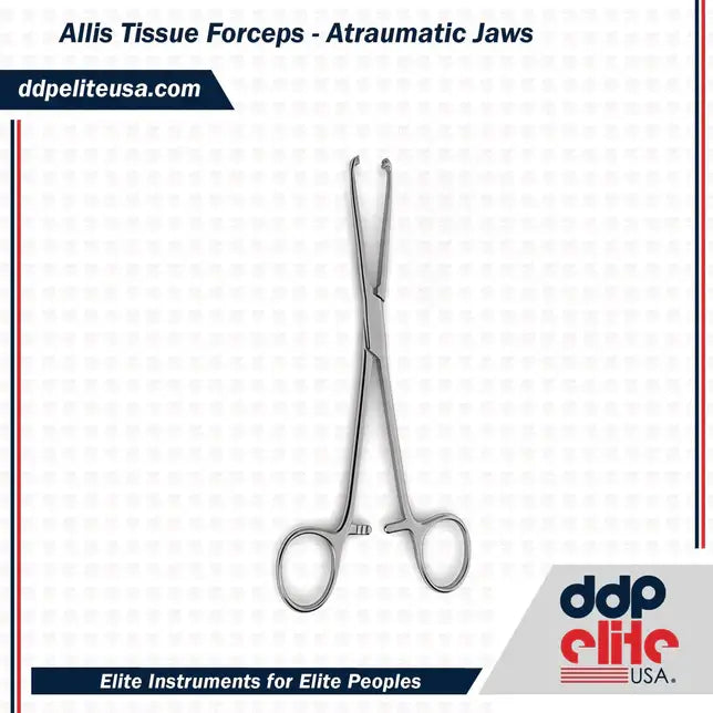 Allis Tissue Forceps - Atraumatic Jaws