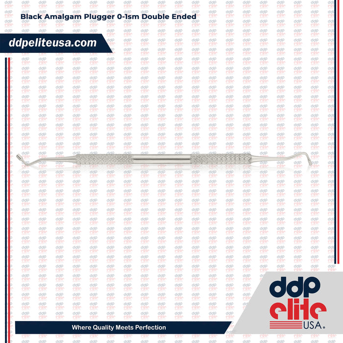 Black Amalgam Plugger 0–1SM Double Ended Stainless Steel