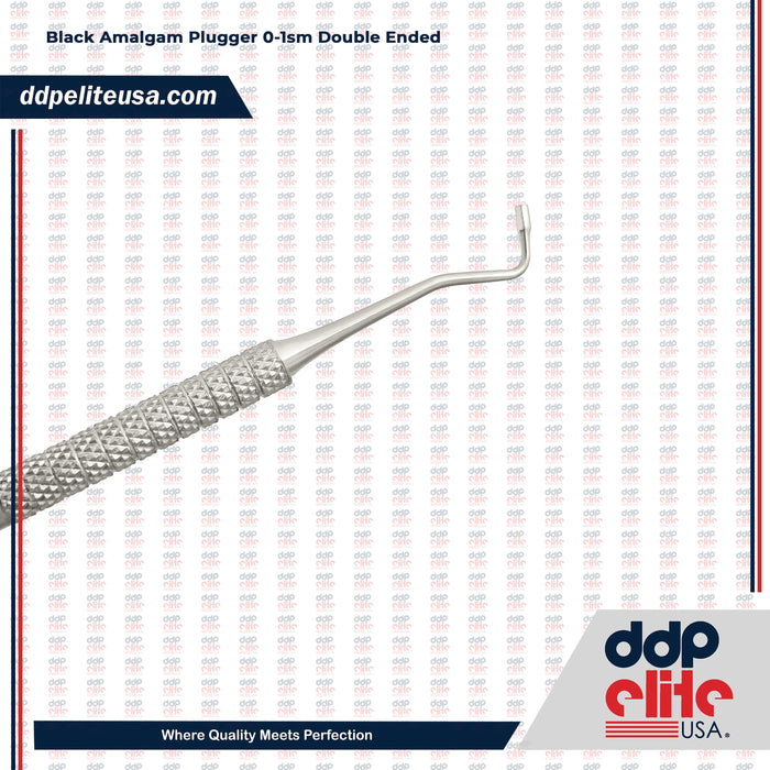 Black Amalgam Plugger 0–1SM Double Ended Stainless Steel