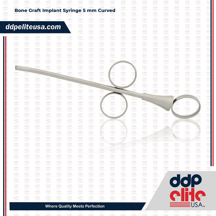 Bone Graft Implant Syringe 5 mm Curved