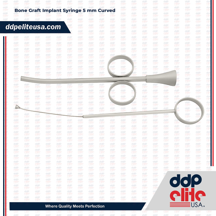 Bone Graft Implant Syringe 5 mm Curved