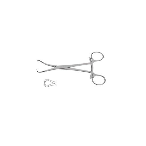 Bone Reduction Forceps - 1 Tip Step Pointed, Curved - ddpeliteusa