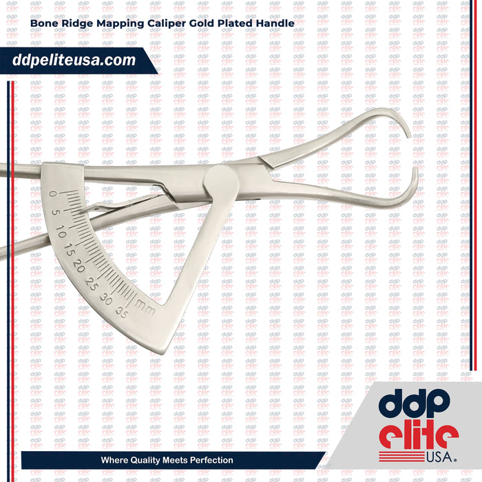Bone Ridge Mapping Caliper Gold Plated Handle