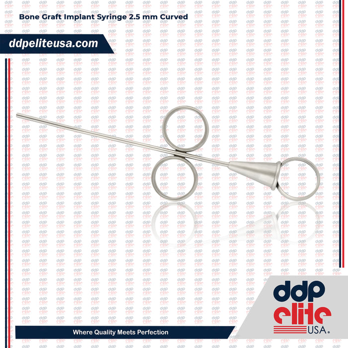 Bone Graft Implant Syringe 2.5 mm Curved