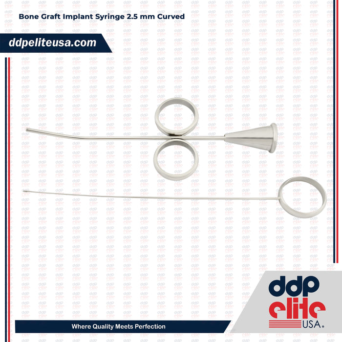 Bone Graft Implant Syringe 2.5 mm Curved