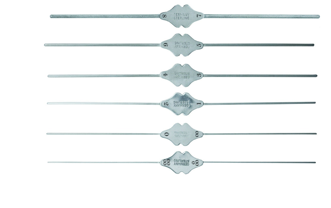 Bowman Lacrimal Probe Set, Sterling Silver, Set of 6