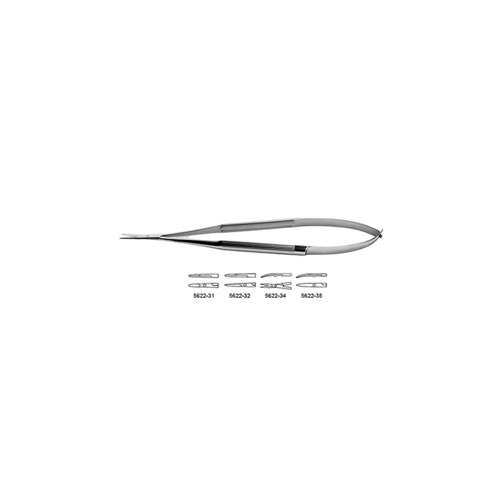 CV Elite - Castroviejo Micro Scissors - Round Handle - Straight/Curved Tips - ddpeliteusa