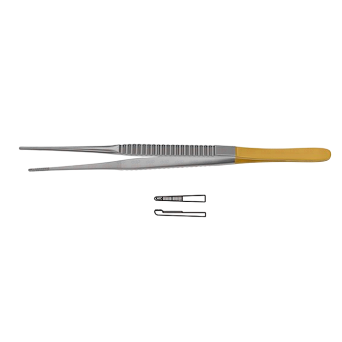 CV Elite - Debakey Needle Pulling Tissue Forceps - Flat Handle - ddpeliteusa