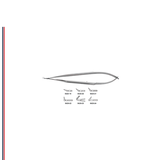 CV Elite - Jacobson Micro Scissors - Flat Handle - Angled Tips - ddpeliteusa