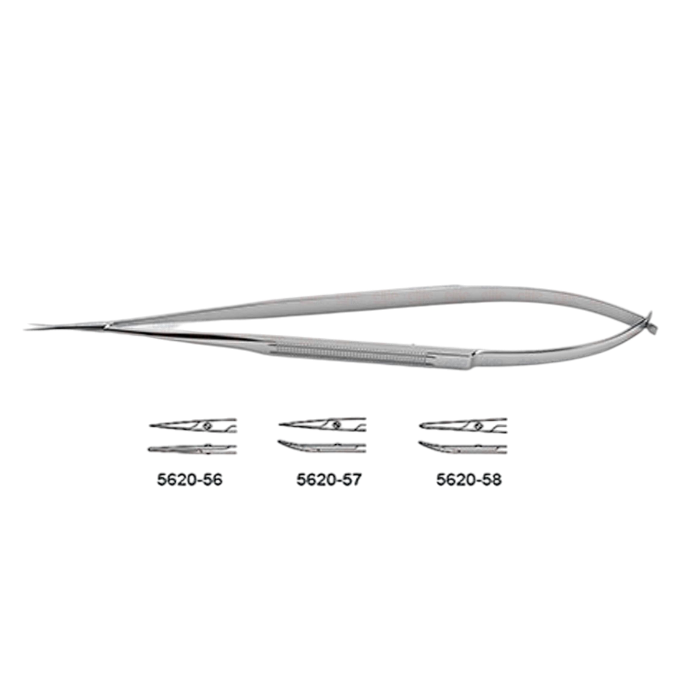 CV Elite - Jacobson Micro Scissors - Flat Handle - Straight/Curved Tip