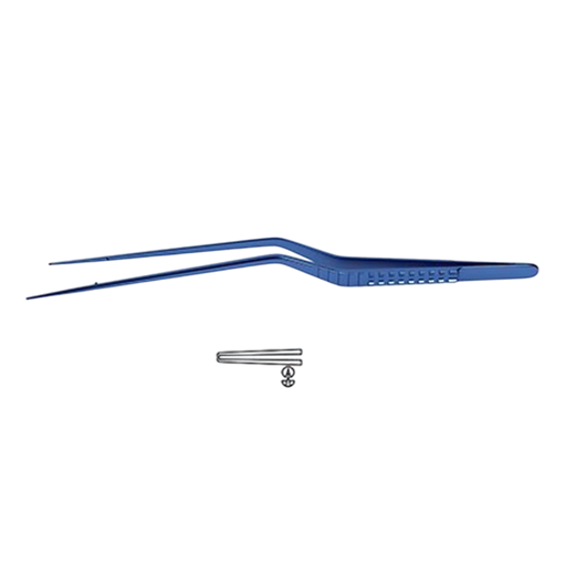 CV Elite - Titanium Bayonet-Style Micro Forceps - 1X2 Fine Teeth - ddpeliteusa