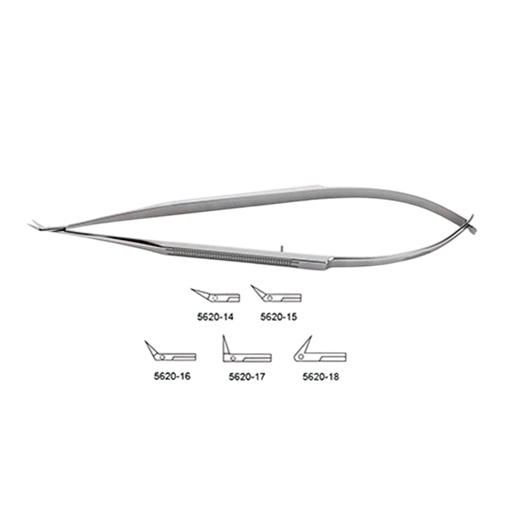 CV Elite - Zenith Jacobson Micro Scissors - Flat Handle - Angled Tips - ddpeliteusa