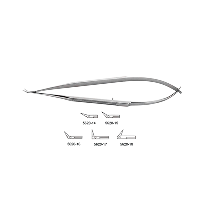 CV Elite - Zenith Jacobson Micro Scissors - Flat Handle - Angled Tips - ddpeliteusa