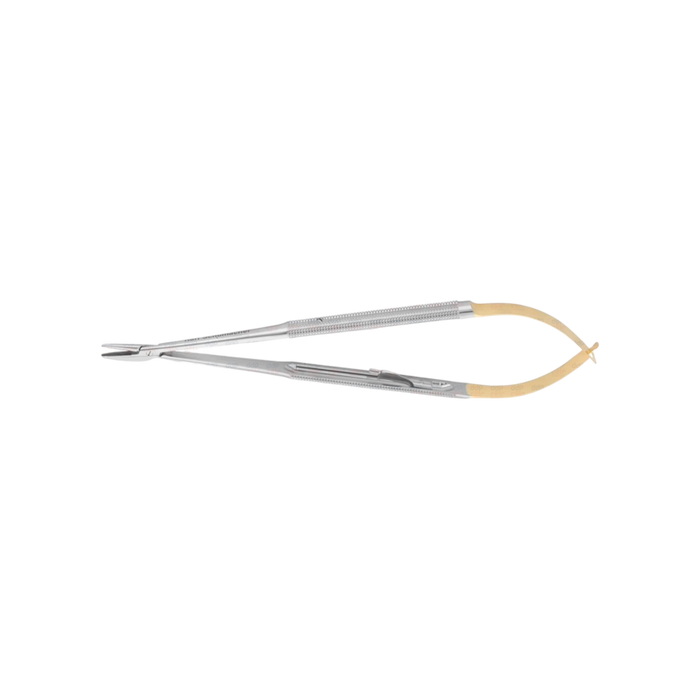 Castro-Viejo Needle Holder, Round Handle, Standard Beaks, Straight, TC, 18cm - ddpeliteusa