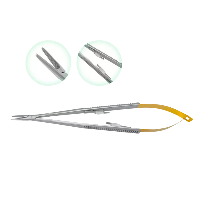 T/C Castroviejo Needle Holder 7" Straight Dental Surgical Instruments