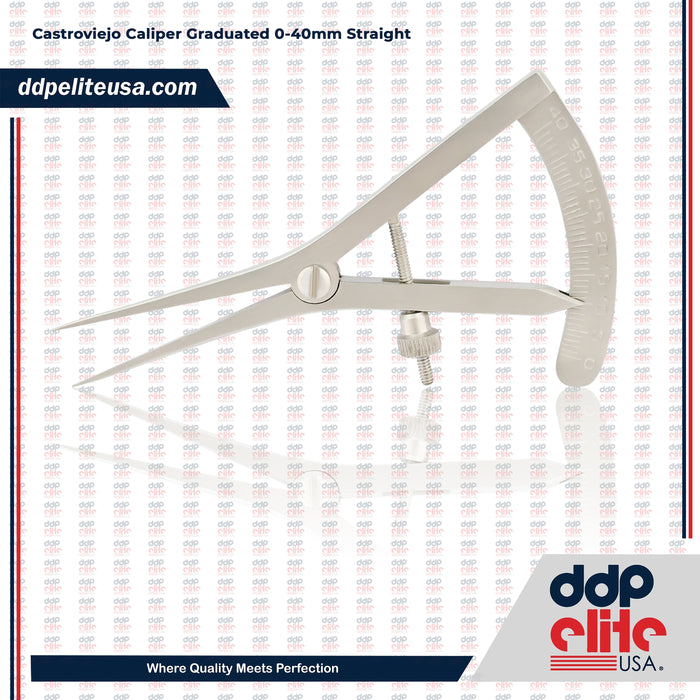 Castroviejo Caliper Graduated 0-40mm Straight