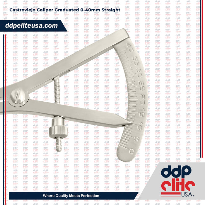 Castroviejo Caliper Graduated 0-40mm Straight