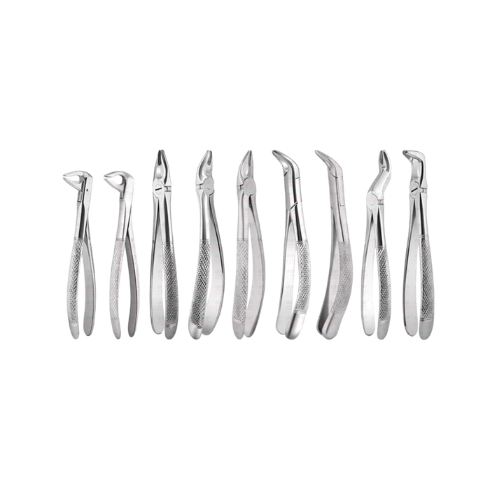 Complete Set of 9 Apical Retention Forceps - ddpeliteusa