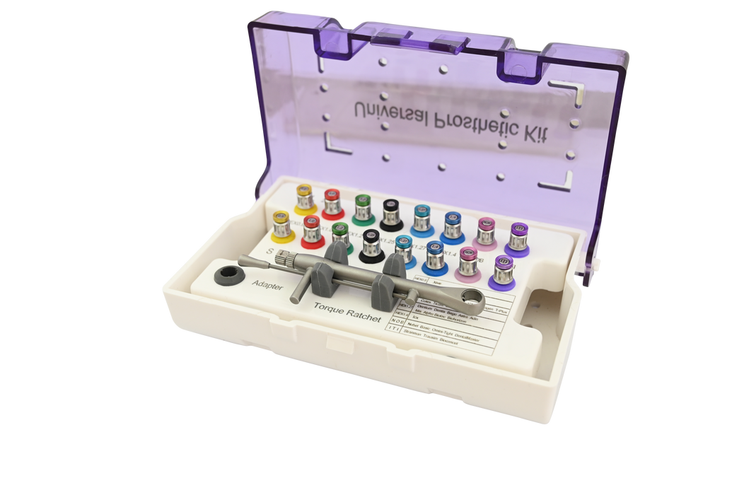 Dental Implant Driver Kit 16 Hex Drivers with Torque Ratchet (15–70 Ncm)