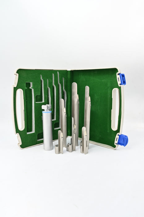 Miller Laryngoscope Set of 6 Blades 1 Handle Fiber Optic