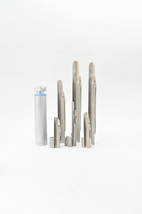 Miller Laryngoscope Set of 6 Blades 1 Handle Fiber Optic