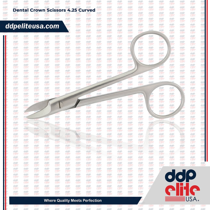 Dental Crown Scissors 4.25" Curved Stainless Steel