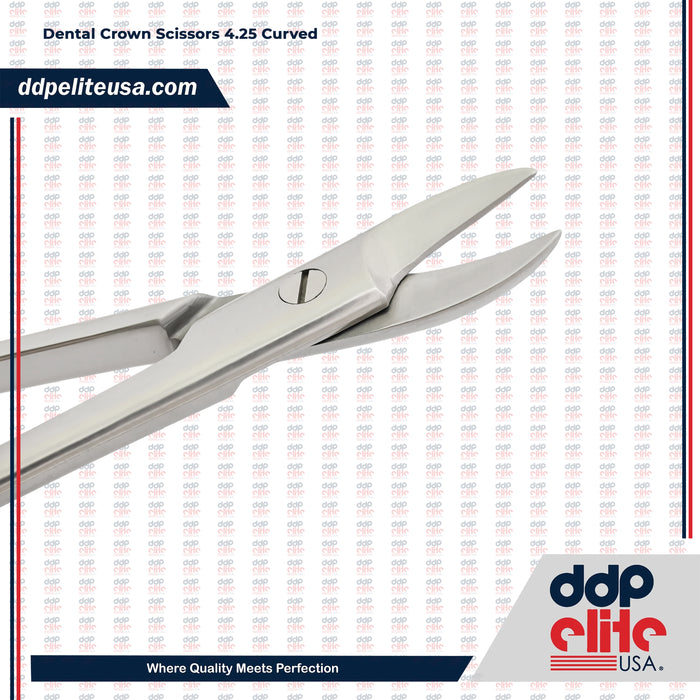 Dental Crown Scissors 4.25" Curved Stainless Steel