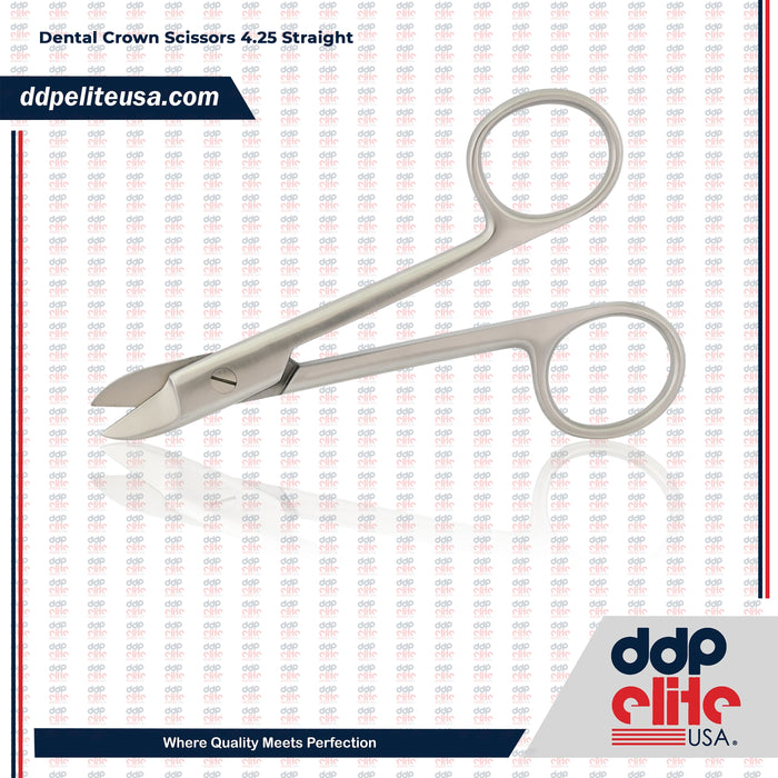 Dental Crown Scissors 4.25" Straight Stainless Steel