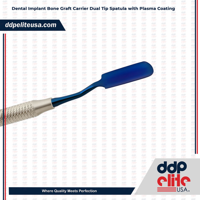 Dental Implant Bone Graft Carrier Dual Tip Spatula with Plasma Coating - Ddp Elite USA