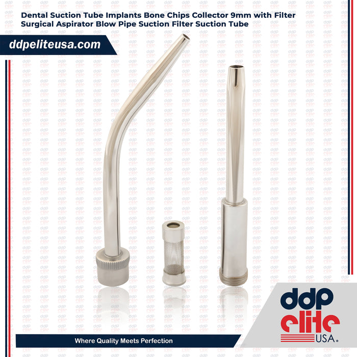 Dental Suction Tube Implants Bone Chips Collector 9mm with Filter Surgical Aspirator Blow Pipe Suction Filter Suction Tube