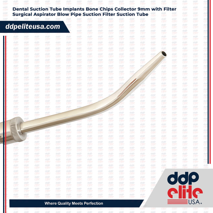 Dental Suction Tube Implants Bone Chips Collector 9mm with Filter Surgical Aspirator Blow Pipe Suction Filter Suction Tube