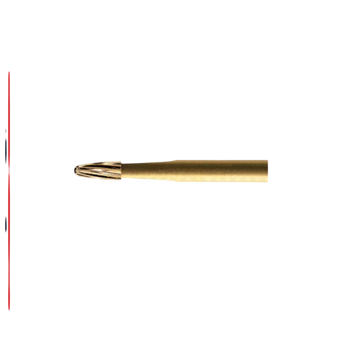 ExcaliBur Bullet Carbide Gold Finishing Bur, Ø1.2mm x 3.4mm, FG - ddpeliteusa