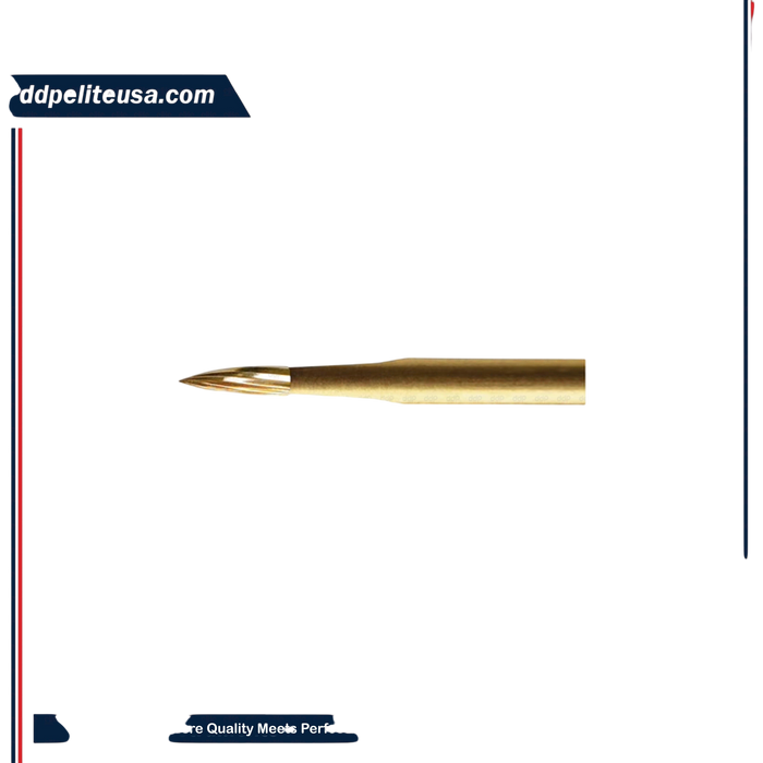 ExcaliBur Needle Carbide Gold Finishing Bur, Ø0.9mm x 3.8mm, FG, (US 7901), 5pcs. - ddpeliteusa