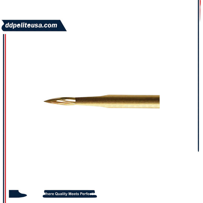 ExcaliBur Needle Carbide Gold Finishing Bur, Ø1.0mm x 3.8mm, FG, (US 7902), 5pcs. - ddpeliteusa