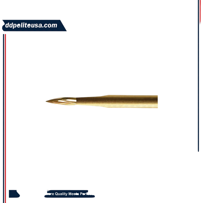 ExcaliBur Needle Carbide Gold Finishing Bur, Ø1.2mm x 3.9mm, FG, (US 7903), 5pcs. - ddpeliteusa