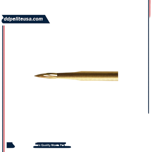ExcaliBur Needle Carbide Gold Finishing Bur, Ø1.2mm x 3.9mm, FG, (US 7903), 5pcs. - ddpeliteusa