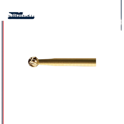 ExcaliBur Round Carbide Gold Finishing Bur, Ø2.3mm, FG - ddpeliteusa