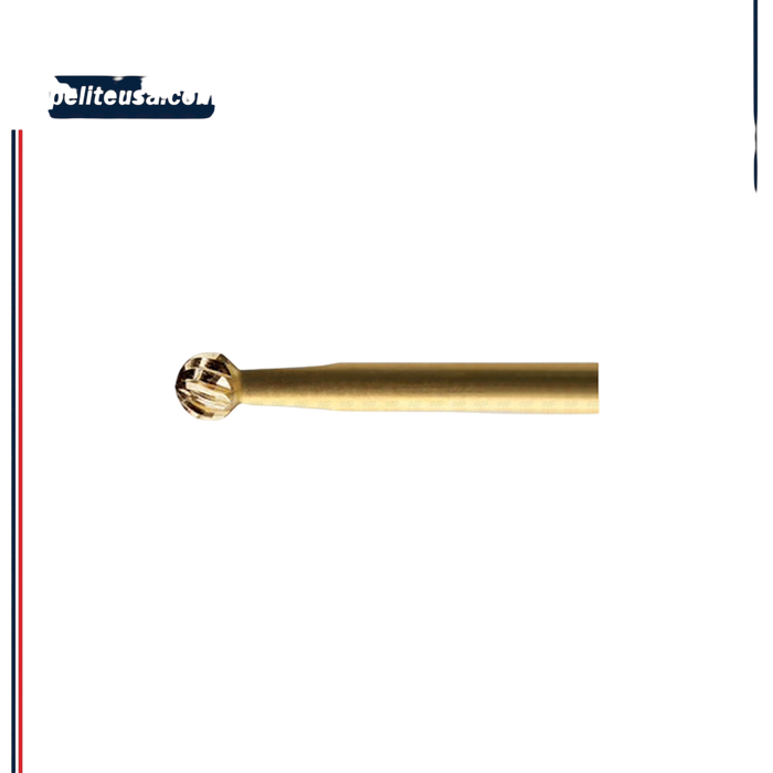 ExcaliBur Round Carbide Gold Finishing Bur, Ø2.3mm, FG - ddpeliteusa