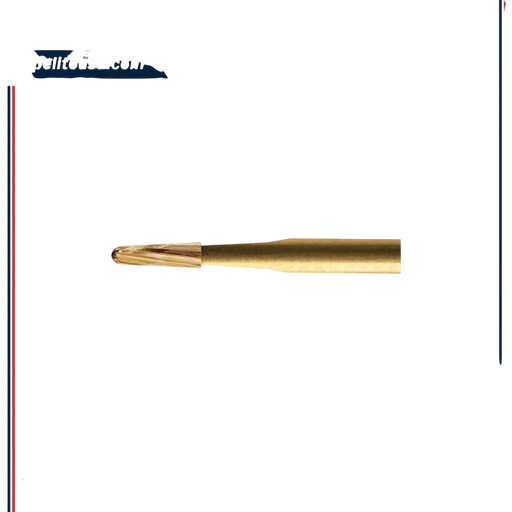 ExcaliBur Round End Taper Carbide Gold Finishing Bur, Ø0.9mm x 3.2mm, FG, (US OF2), 5 Pcs. - ddpeliteusa