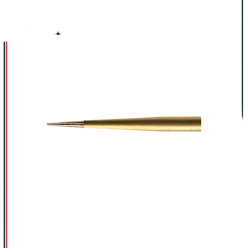 ExcaliBur Safe End Taper Carbide Gold Finishing Bur, Ø0.8mm x 3.0mm, FG, (US EF3), 5pcs. - ddpeliteusa