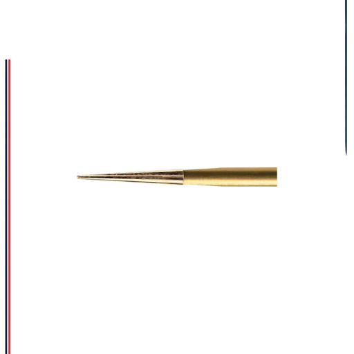 ExcaliBur Safe End Taper Carbide Gold Finishing Bur, Ø1.4mm x 9.0mm, FG, (US EF9), 5pcs. - ddpeliteusa