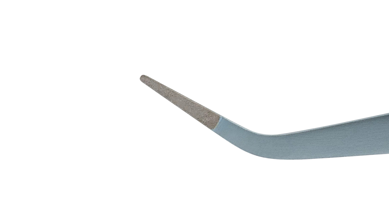 Micro Forceps - Slender Tip, 9.0 mm Flat Handle, 45 Degree Angle Titanium