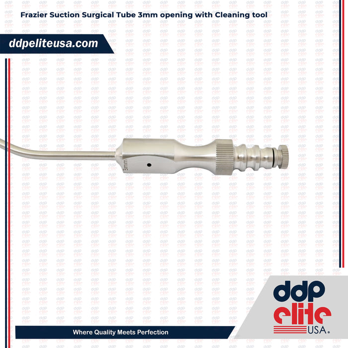 Frazier Suction Surgical Tube 3mm opening with Cleaning tool