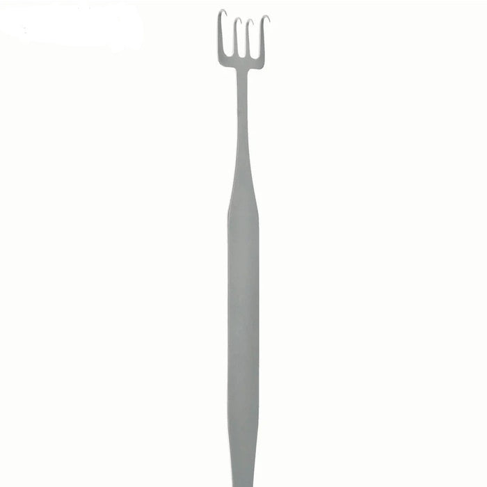 Freeman Rake Retractor (Flat Handle, 4 Prongs, (3.8cm) wide all prongs in line, 18cm)